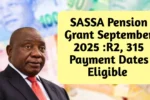 SASSA Pension Grant September 2025