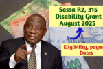 SASSA R2,315 Disability Grant August 2025